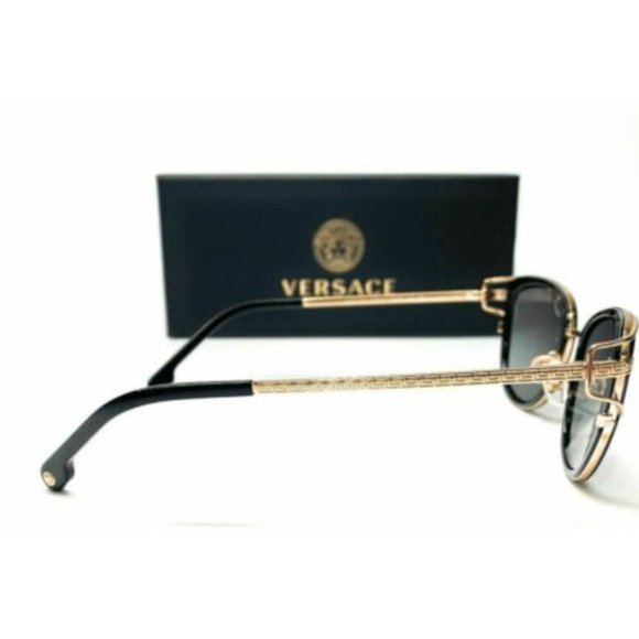 Versace Women\'s Black Gold and Grey Sunglasses!